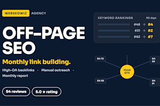 do monthly off page SEO with high authority backlinks