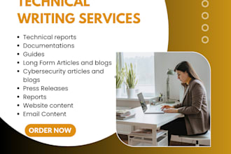 be your technical writer for your worthy business
