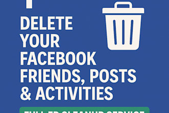 delete your facebook friends, post and activities
