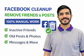 delete your facebook friends, post and activities