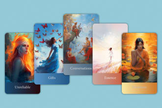 create personalized tarot, oracle card illustrations for you