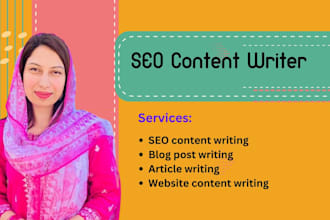 be your content writer and assignment worker