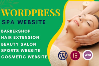 build wordpress spa website, hair extension, barbershop or sports website