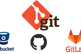setup project, push code and teach git versioning for github, gitlab and bitbuck