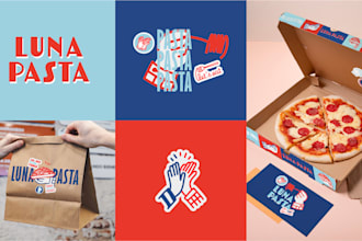 design a bold, colorful brand identity and packaging