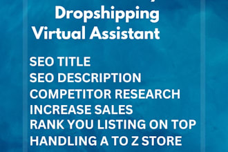 be your ebay dropshipping and whitelabel virtual assistant