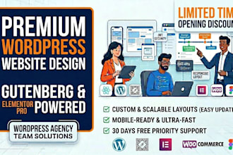 develop wordpress website with elementor pro and ai