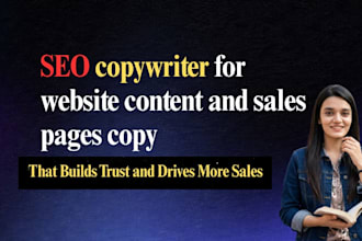 be your SEO copywriter for website content, sales pages copy and funnels