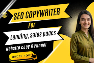 be your SEO copywriter for website content, sales pages copy and funnels