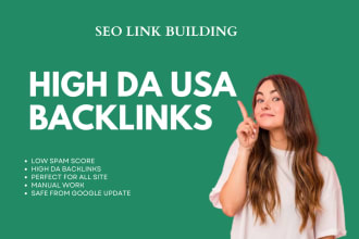high da USA backlinks SEO link building service