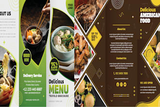 make food menu, flyer and brochure with in 24 hours