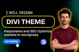 design responsive wordpress website with divi theme