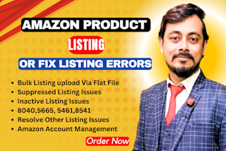create amazon product listing and variation listings, fix amazon listing errors