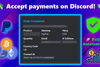 allow you to accept payments on discord