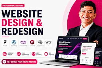 design redesign framer, wordpress woocommerce elementor squarespace wix website