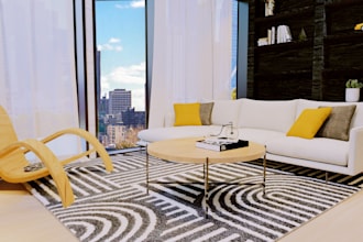 interior design, 3d model and render realistic interiors