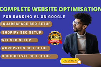 on page SEO optimization for wix wordpress shopify squarespace gohighlevel web