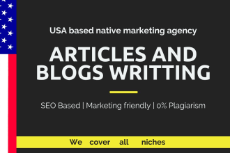 seo article writing, blog post writing or content writing USA based