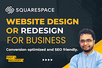 build squarespace website design or squarespace landing page