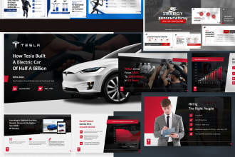 create investor ready pitch deck or presentation slides with visual impact