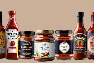 do label logo for seasoning,salsa,suace,spice,chilli,herbs
