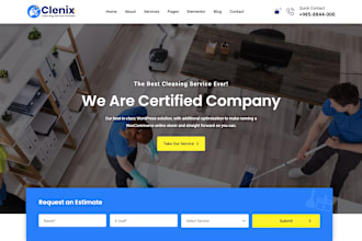 create cleaning website, house cleaning, office cleaning website