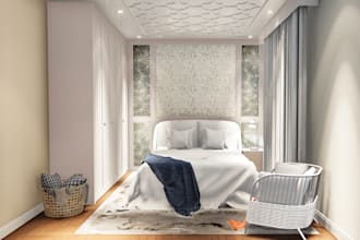 do interior design of living room, kitchen and bathroom