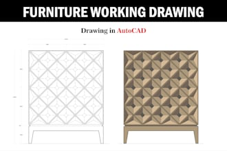 do professional furniture working drawings using autocad