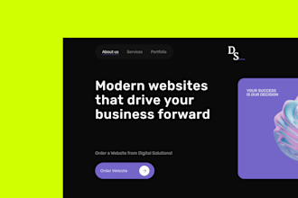 a creative landing page design