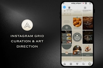 design modern brand identity and seamless instagram grid curation