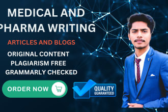 write pharma and medical content as a pharmacist