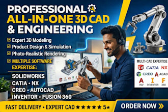 design custom 3d cad models and mechanical part