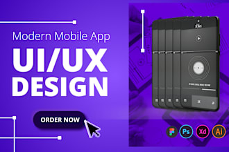 create mobile app ui ux design, mobile app mockups using xd and figma