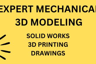 design mechanical 3d modeling using solidworks, autocad