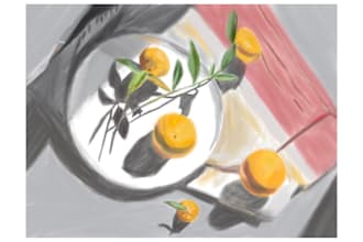 make any fruits or vegetables digital oil painting