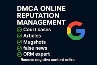 remove negative articles false bad news links mugshots cases from google search