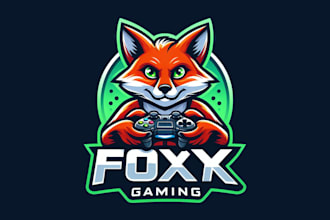 create an awesome fox gaming mascot logo in 12 hours