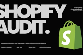 do shopify store review or audit and share feedback