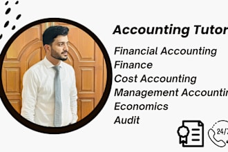 tutor you in financial accounting, finance, cost and management accounting
