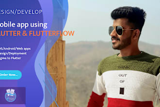 do flutter and flutterflow app design and development, flutter
