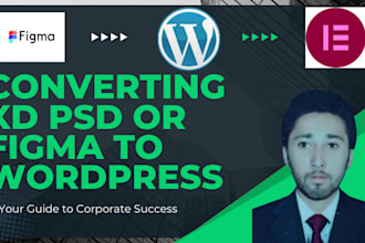 convert figma xd or PSD design to wordpress design