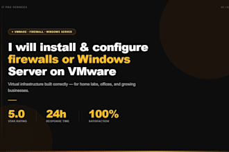 install and configure firewalls or windows server on vmware