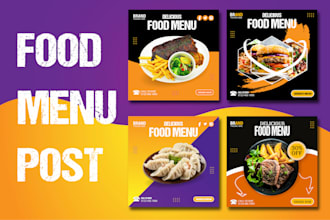 design mind blowing food social media post design