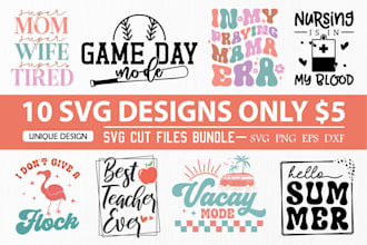 do best unique svg cut files design bundle for etsy and others