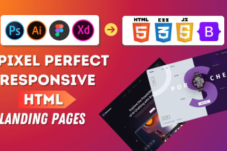 convert psd to html figma to html xd to html css bootstrap 5 responsive website