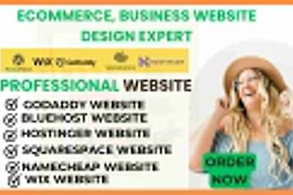 do webshop, business,ecommerce on hostinger,godaddy,bluehost,wix,shopify website