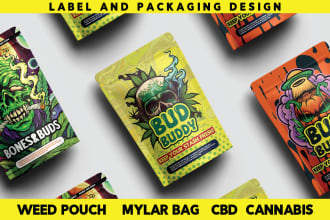 design weed pouch, cannabis packaging, mylar bag and cbd products