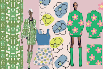 create seamless pattern repeat textile vector design ready to print