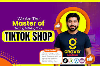 create tiktok catalog, fix tiktok shop, setup tiktok shop, shopify integration