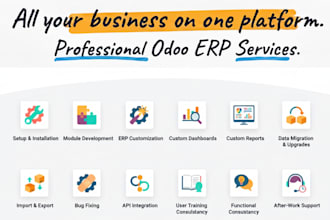customize, implement, migrate, and fix odoo erp